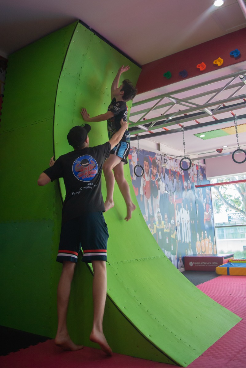 Warped wall obstacle